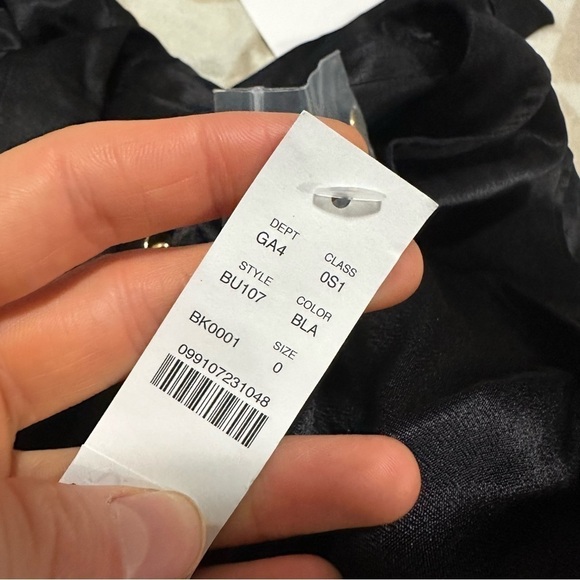 J crew Drapey shirtdress in luster crepe black - Picture 2 of 3